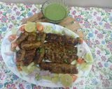 A picture of step 9 of Chicken mince Turkish kababs Indian style with curd chutney raita.