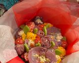 Hình bước làm 6 của món Bó hoa đầy màu sắc (colorful bouquet)