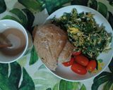 Hình bước làm 6 của món Spinach xào trứng