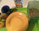 Zabpelyhes-őszibarackos reggeli recept fázis 1 fotója