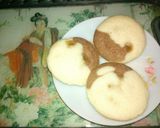 A picture of step 6 of Chocolate Idli with Coconut -palm jaggery filling.