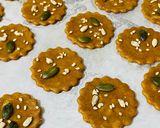 A picture of step 4 of Dark Sesame Tahini Crackers.
