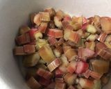 Une image de l'étape 8 de Flan surprise aux prunes et rhubarbe rose.