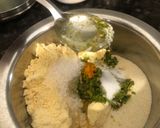 A picture of step 1 of Idli Dhokla.