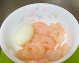 A picture of step 1 of Egg and Shrimp Fried Sandwich.