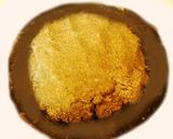 A picture of step 3 of Moong cashew laddu.