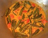 A picture of step 9 of Dahi Bhindi.