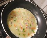 A picture of step 3 of Rolled vegetable omelette and potato fries.