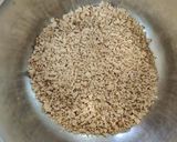 A picture of step 1 of SPICY SOYA GRANULES with MATAR...