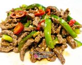 青椒牛肉絲的食譜步驟1照片