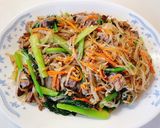 Hình bước làm 3 của món Gan gà xào miến