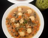 A picture of step 9 of Black Rice Thatte Idli, Spinach Coconut Chutney & Whey Veg Soup.