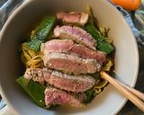 Une image de l'étape 9 de 74• 🍜 Nouille de Riz à l’agneau épinard et haricot plat 🥬.