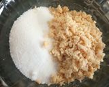 A picture of step 2 of Ghee Residue Cake with Melon Orange Compote.