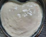 A picture of step 6 of Azadi Heart Cake💚.