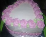 Foto langkah ke 3 dari resep Birthday Cake bentuk ❤Love.