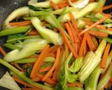A picture of step 2 of Celery & Carrot Kimpira Stir-fry.