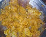 A picture of step 2 of Chicken Tikka with white rice.