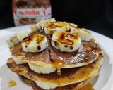 A picture of step 4 of Banana nutella pancakes🥞.