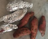 A picture of step 1 of Shakarkandi recipe.