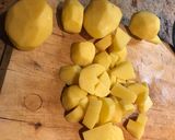 A picture of step 1 of Super easy tasty pan roasted potatoes.