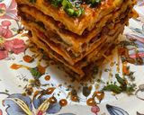 Une image de l'étape 9 de 🍃Lasagnes 🧄🧅🫑à la bolognaise 🍅épinards 🥬sauce arrabiata 🌶️.