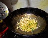 A picture of step 1 of Yellow split peas dal spinach bhurji.