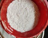 A picture of step 1 of Red velvet cake.