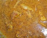 A picture of step 7 of Taro curry (arbi) with mustard gravy.