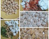A picture of step 5 of Crystal paper wraps and roll..With 3 different fillings.