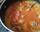 A picture of step 3 of Tinday Gosht.