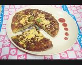 A picture of step 3 of Omelette Pizza.