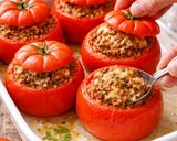 Une image de l'étape 10 de Mini tomates fourrées.