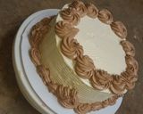 A picture of step 2 of Chocolate whipped cream frosting.