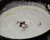 A picture of step 1 of Kesari milk peda.