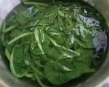 A picture of step 1 of Palak Paneer.