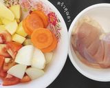 A picture of step 1 of Clean Chicken and Potato Soup.