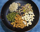 A picture of step 2 of Dry Fruit Brittles Chikki.