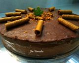 Φωτογραφία βήματος 9 της συνταγής Cheesecake με Πραλίνα Φουντουκιού και Πουράκια Σοκολάτας