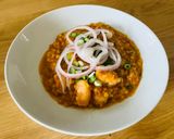 Foto del paso 9 de la receta: Curry de lentejas rojas con langostinos