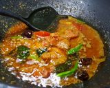 A picture of step 3 of Aloo Baingan.