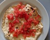 A picture of step 3 of Masala papad.