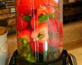 A picture of step 1 of Mike's Strawberry Mango Habenero Dip.