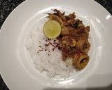 A picture of step 7 of Spicy stir fry squids with Lime.