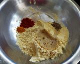 A picture of step 1 of Teekha Ganthiya.