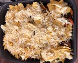 A picture of step 5 of Nacho ‘lasagne’.