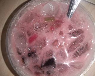 Cendol merah hijau cincau+sari kelapa - Step 1