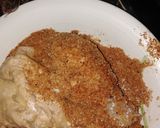 A picture of step 3 of Breadcrumbed chicken #4 week challenge#charity recipe.