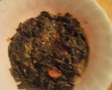 A picture of step 1 of Fresh cow peas leaves#4 weekschallenge.