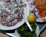 A picture of step 2 of Tawa chicken kaleji.